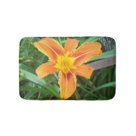 Alfombrilla De Baño Flor naranja