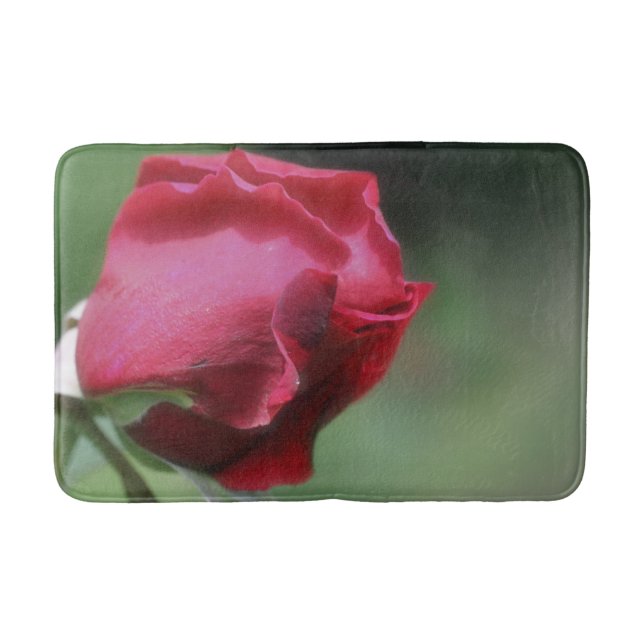 Alfombrilla De Baño Flor plegable rosebuda roja (Anverso)