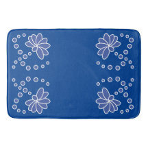 Flor profunda azul y media moderna