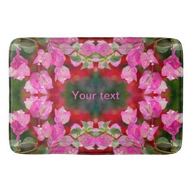 Alfombrilla De Baño Flor rosa Bougainvillea (Anverso)