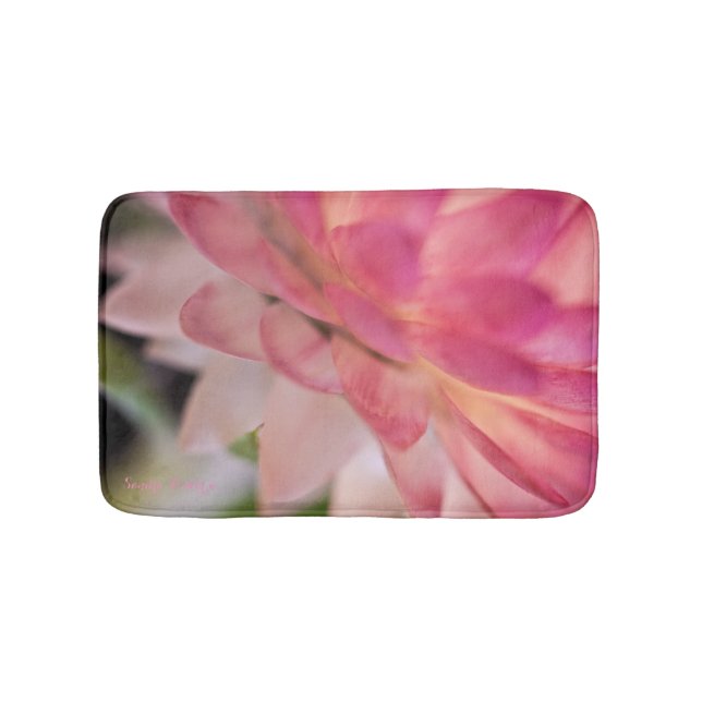 Alfombrilla De Baño Flor rosa brillante (Anverso)