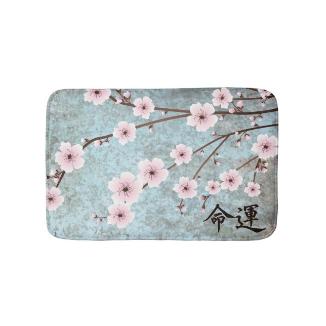 Alfombrilla De Baño Flor rosa de cerezo "Destiny" (Anverso)
