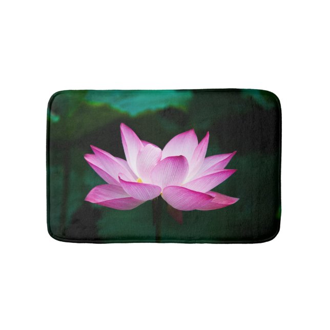 Alfombrilla De Baño Flor rosa Lotus (Anverso)