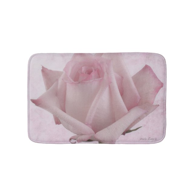 Alfombrilla De Baño Flor rosa suave (Anverso)