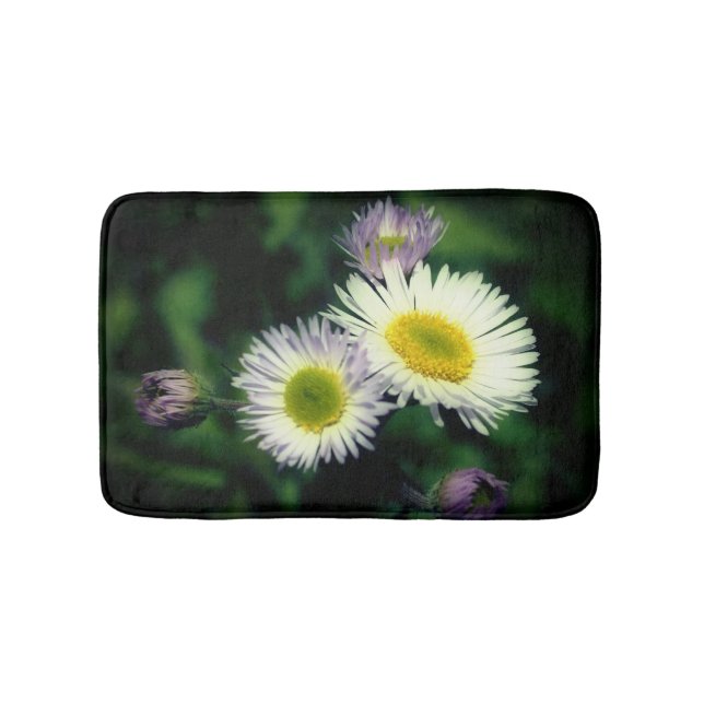 Alfombrilla De Baño Flor salvaje Fleabane Daisy se acerca (Anverso)