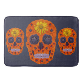 Alfombrilla De Baño Flor Skull 1