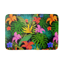 Flor tropical hoja de monastera Hawái colorido