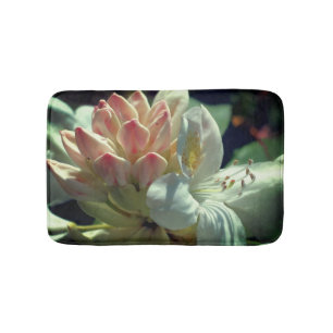 Alfombrilla De Baño Flor Y Flor Azalea Blanca