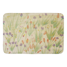 Alfombrilla De Baño Flora acuarela simple
