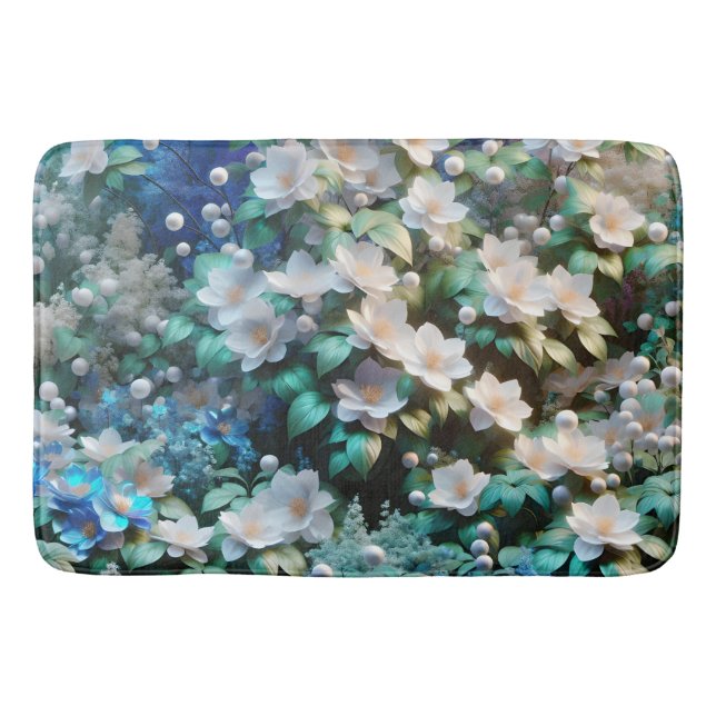 Alfombrilla De Baño Flora Perlescente (Anverso)