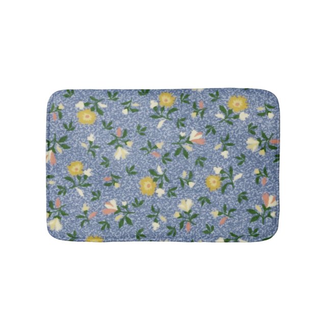 Alfombrilla De Baño Floral azul del país (Anverso)