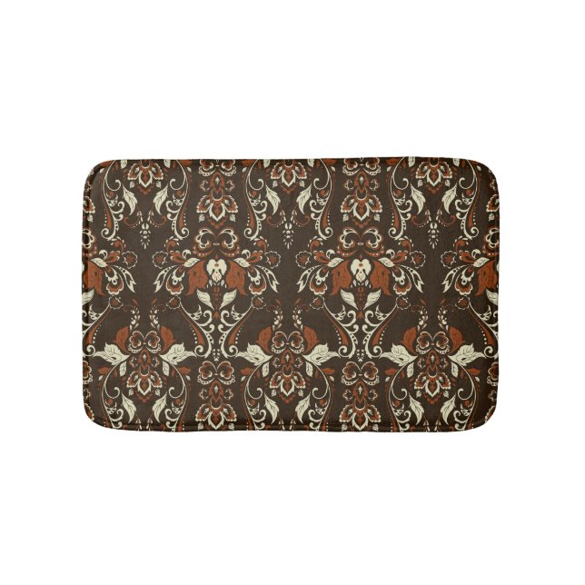 Alfombrilla De Baño Floral barroca: tapiz clásico de época (Anverso)