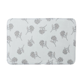 Alfombrilla De Baño Floral Botánico Atemporal Gris Suave