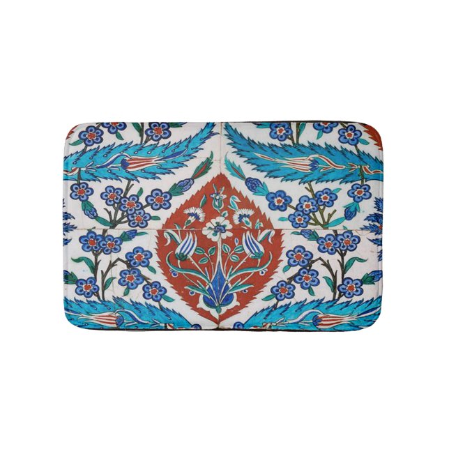 Alfombrilla De Baño Floral cerámico turco (Anverso)