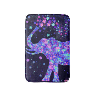 Alfombrilla De Baño Floral Elephant Bath Mat
