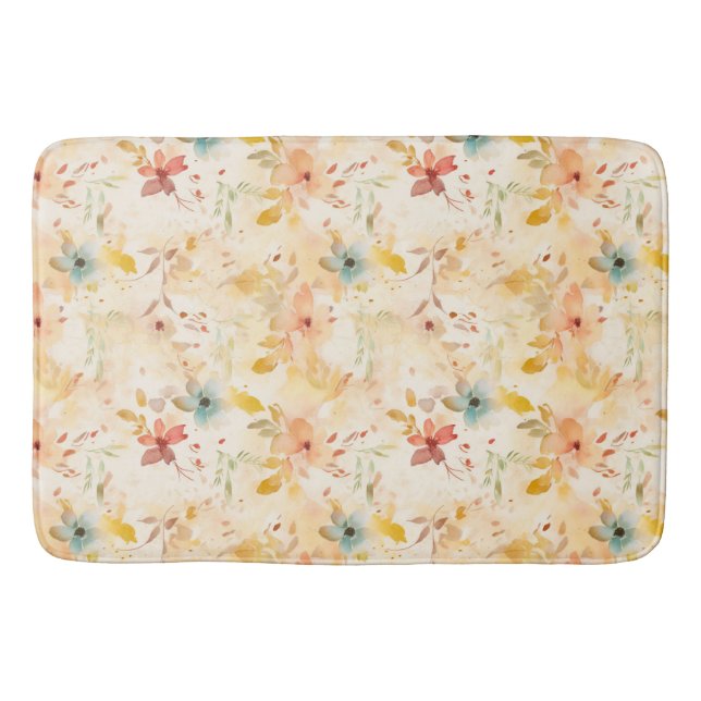 Alfombrilla De Baño Floral Espíritu Libre Pastel (Anverso)