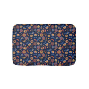 Alfombrilla De Baño Floral folclórica rústica