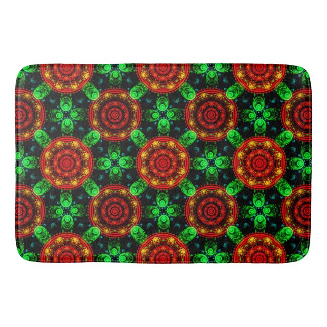 Alfombrilla De Baño Floral Modern Boho Elegant Abstract Pattern #504 (Anverso)