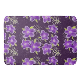 Alfombrilla De Baño Floral Morada Y Mauve