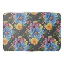 Alfombrilla De Baño Floral Oscuro y Bonito