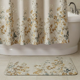 Alfombrilla De Baño floral prado ámbar