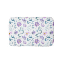Floral silvestre de acuarela verde morado