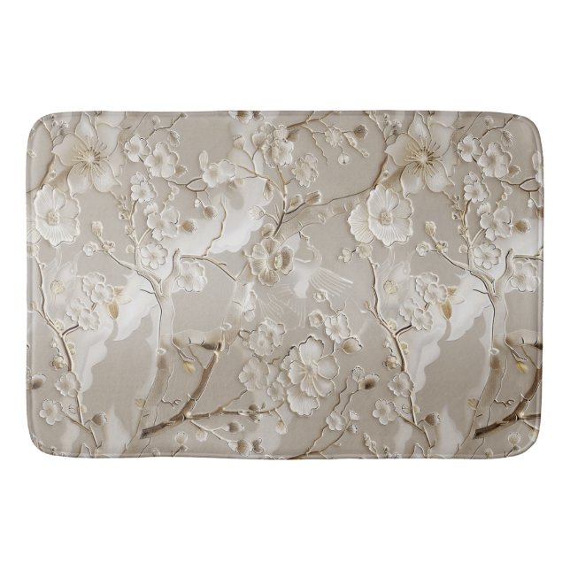 Alfombrilla De Baño Floral taupe chic (Anverso)