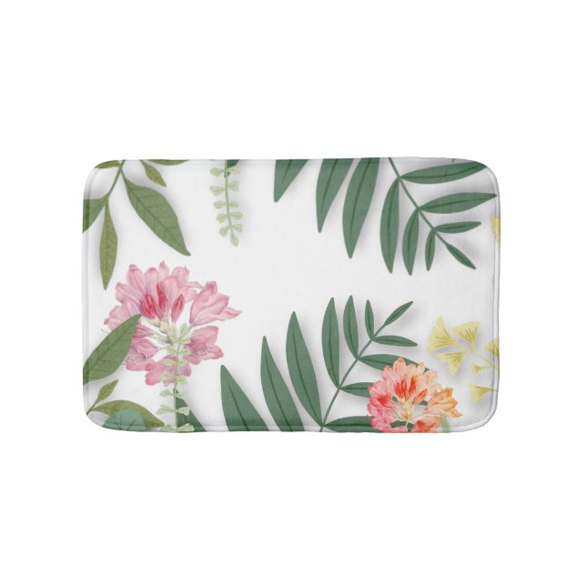 Alfombrilla De Baño Floral tropical (Anverso)