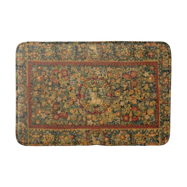 Alfombrilla De Baño Floral Unicorn Motif (Anverso)