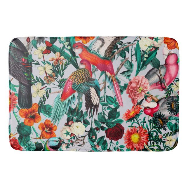 ALFOMBRILLA DE BAÑO FLORAL Y AVES XIV-II (Anverso)