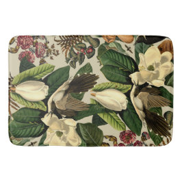 Alfombrilla De Baño Floral Y Aves Xxi-ii