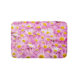 Alfombrilla De Baño Flores Amarillas Rosadas fondo transparente