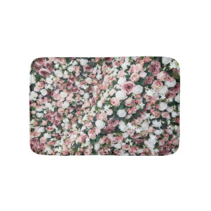 Alfombrilla De Baño Flores artificiales coloridas: fondo vibrante