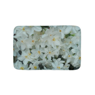 Alfombrilla De Baño Flores blancas de arcissus paperblancas