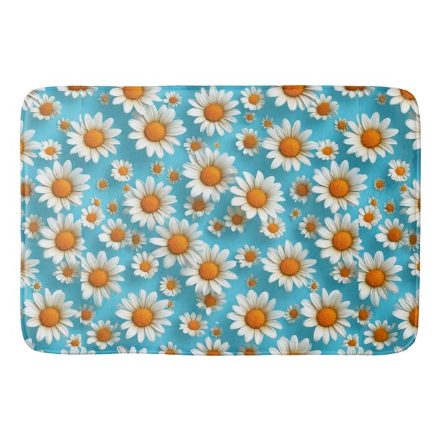 Alfombrilla De Baño Flores blancas lindas (Anverso)