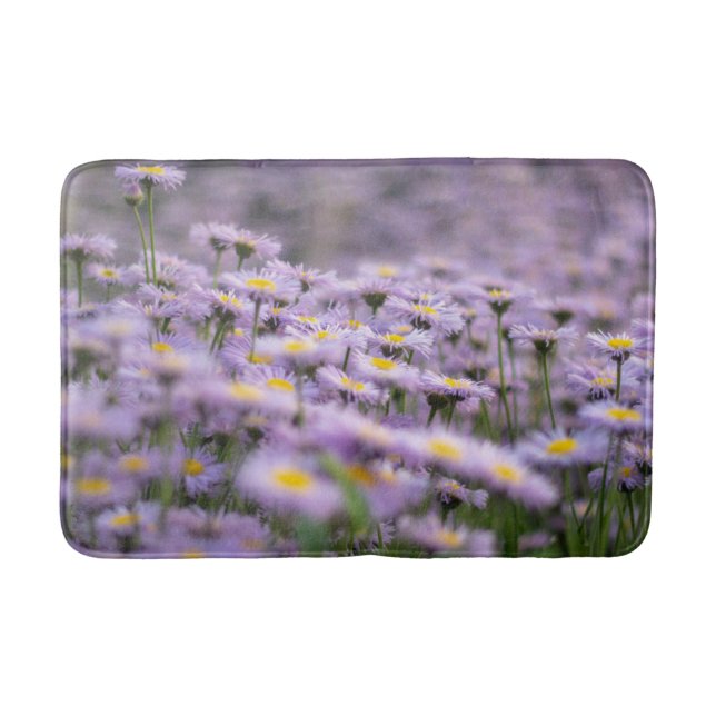 Alfombrilla De Baño Flores de Aster Púrpura (Anverso)