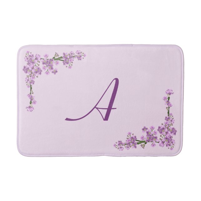 Alfombrilla De Baño Flores de cerezo rosa bonito (Anverso)