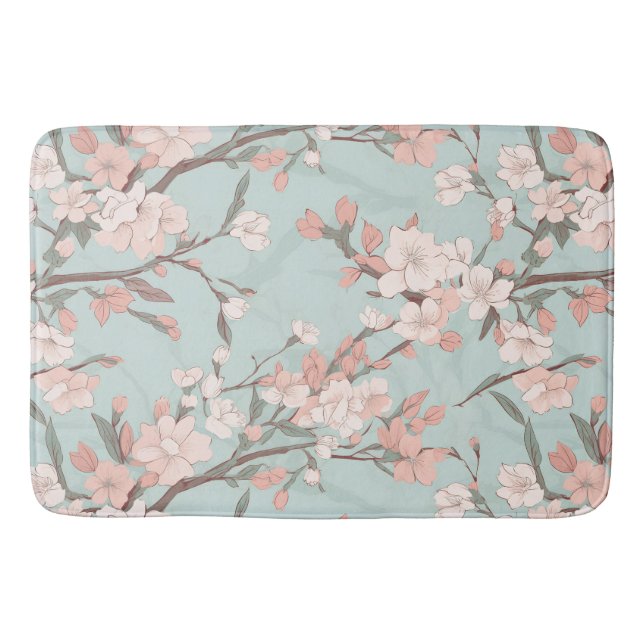 Alfombrilla De Baño Flores de cerezo sakura (Anverso)