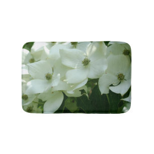 Alfombrilla De Baño Flores de dogwood blancas