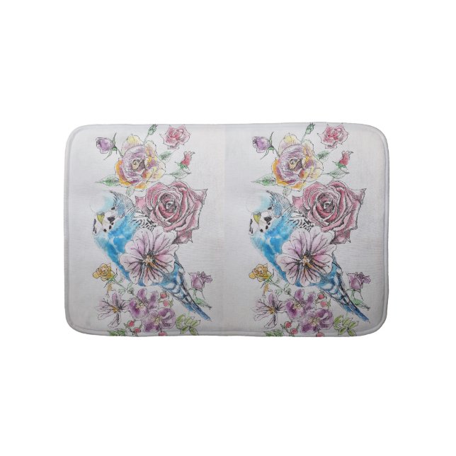 Alfombrilla De Baño Flores de flores de flores de Bath Mat (Anverso)