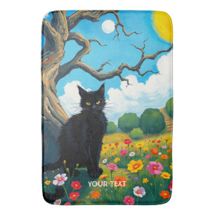 Alfombrilla De Baño Flores de gato de árbol graso