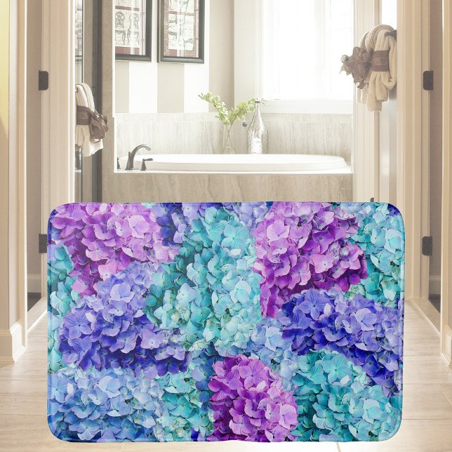 Alfombrilla De Baño Flores de hidrangea magníficas (Subido por el creador)