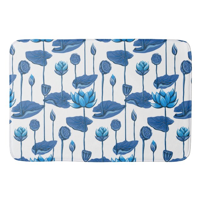 Alfombrilla De Baño flores de loto (Anverso)