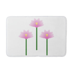 Alfombrilla De Baño Flores de Lotus rosadas