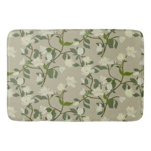 Alfombrilla De Baño Flores de Magnolia hermosas y elegantes,