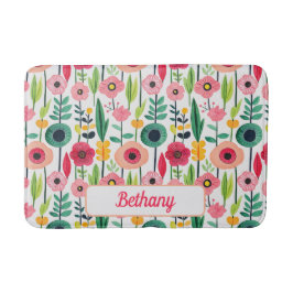 Alfombrilla De Baño Flores de manantial de color agua con nombre elega