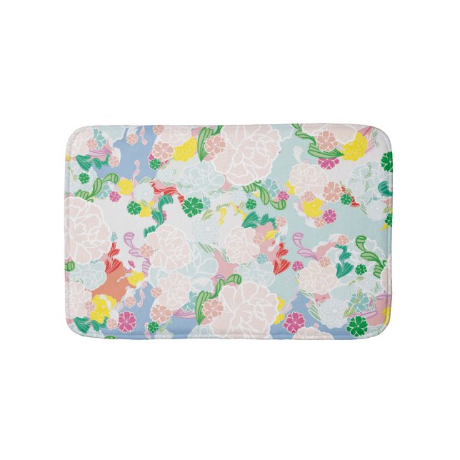 Alfombrilla De Baño Flores de Peonía (Anverso)