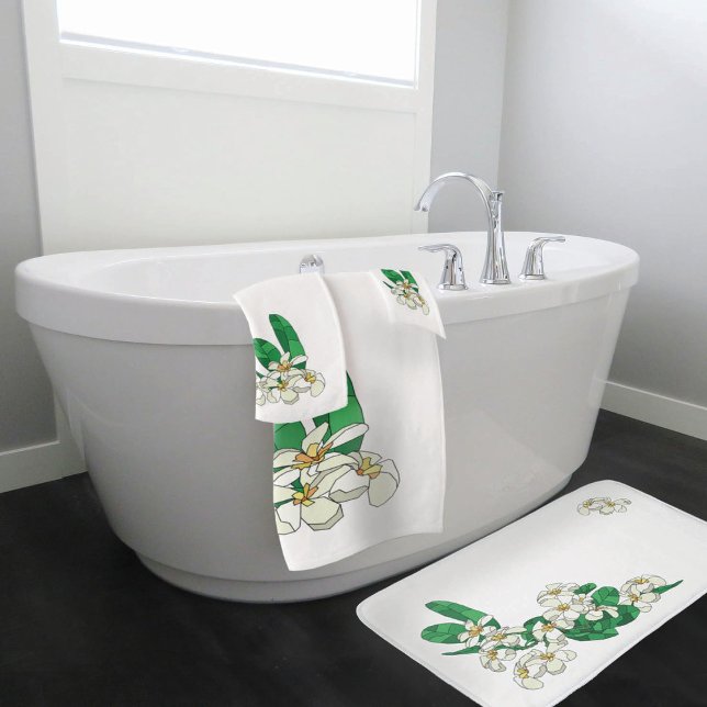Alfombrilla De Baño Flores de Plumeria (Subido por el creador)