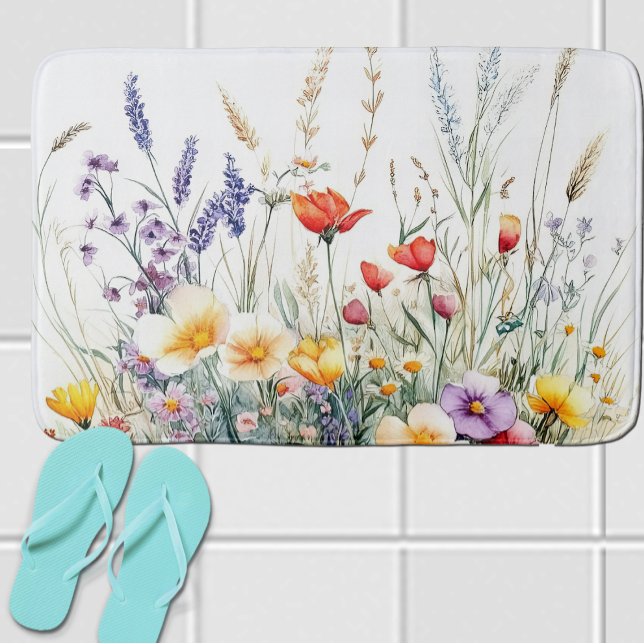 Alfombrilla De Baño Flores de prado y lavanda (Subido por el creador)