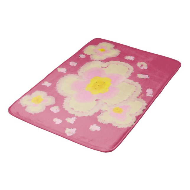 Alfombrilla De Baño Flores de primavera (Angular)